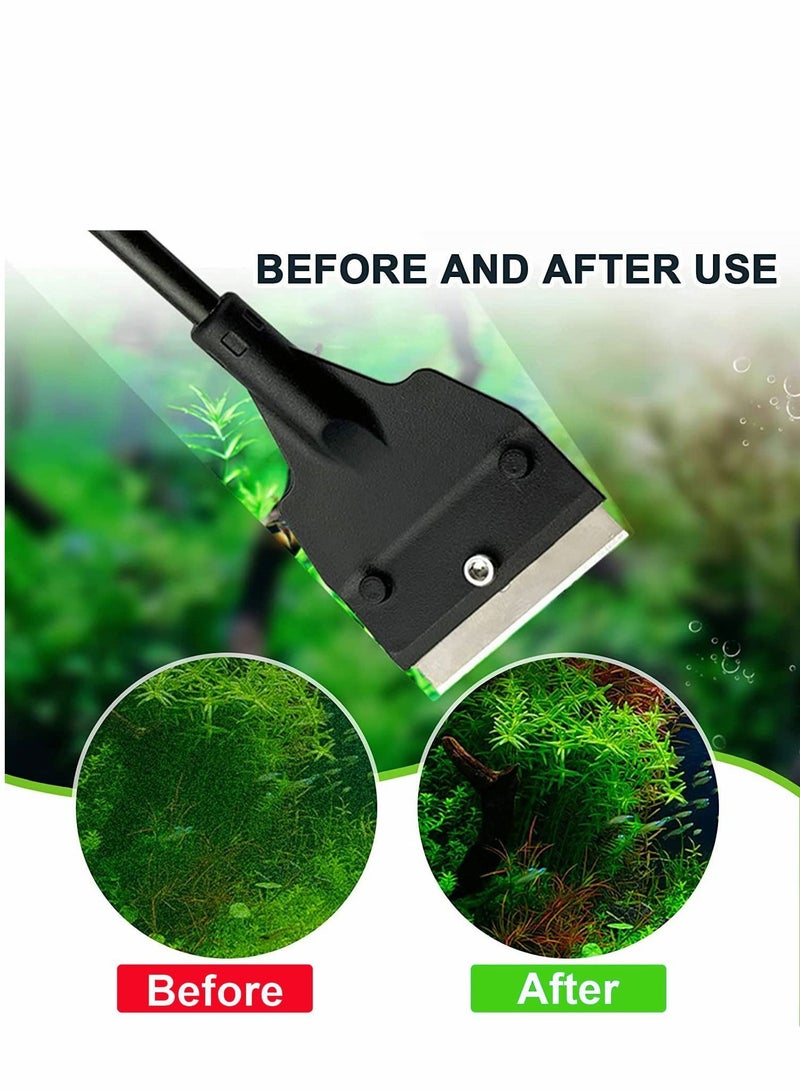 Y&D Fish Tank Scraper for Glass 55cm Algae Aquariums Stainless Steel Cleaning Tool Kit with 5 Blades Blade Safety Cover - Image 3