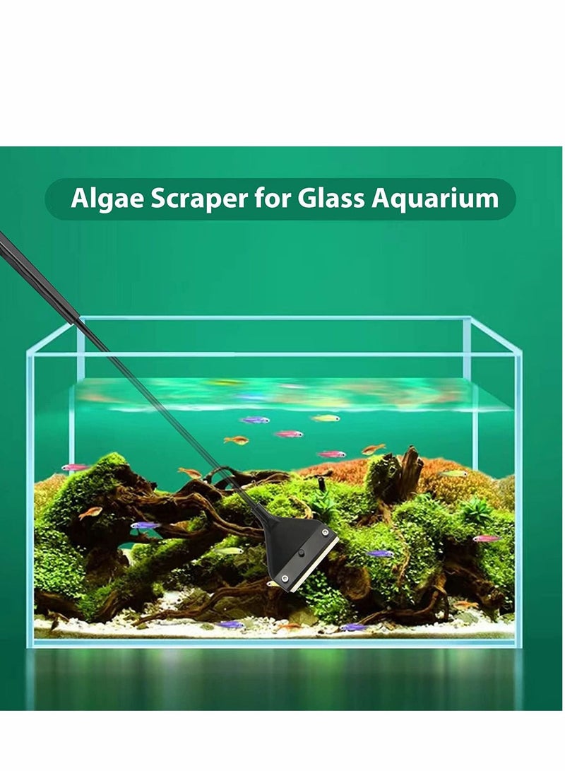 Y&D Fish Tank Scraper for Glass 55cm Algae Aquariums Stainless Steel Cleaning Tool Kit with 5 Blades Blade Safety Cover - Image 4