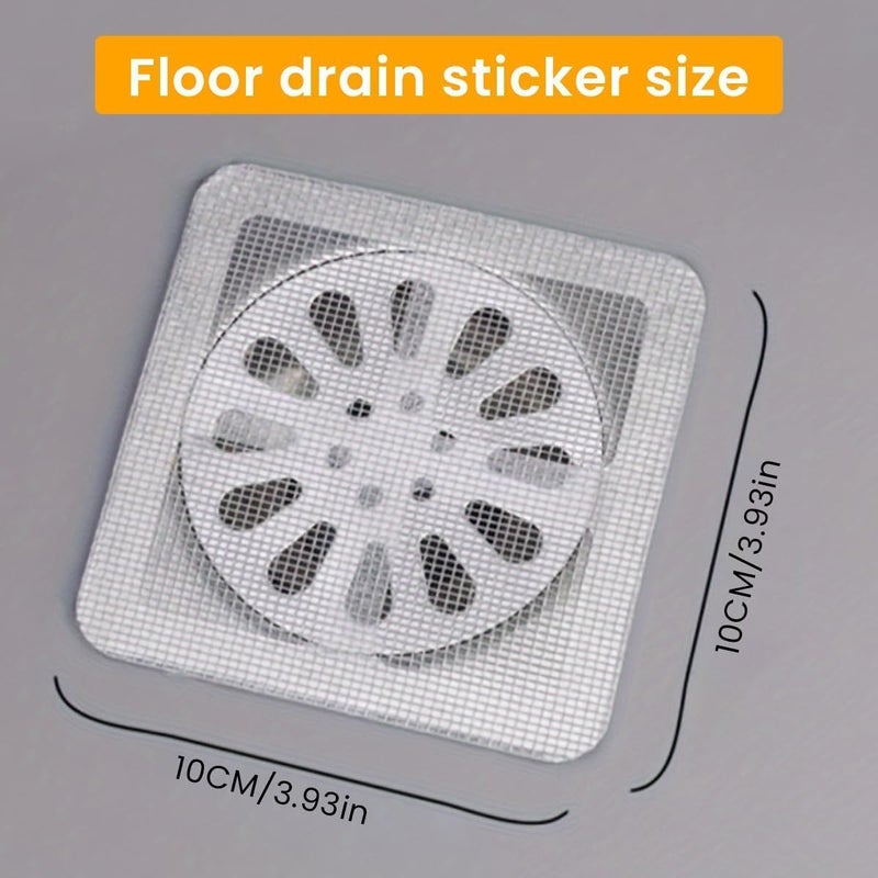 PIYUSHA PIYUSHA Disposable Shower Drain Hair Catcher Drain Hair Catcher Waterproof Mesh Stickers for Bathroom Accessories Apartment Essentials for Kitchen Sink Bathtub 4 X 4 Pack of 30  - Image 3