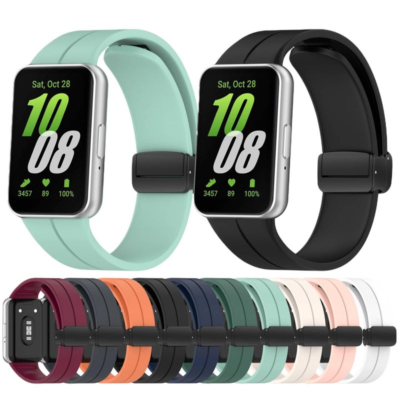 سوار ساعة ذكية باللون رمادي قابل للتعديل رياضي من السيليكون متوافق مع Samsung Galaxy Watch بملاءمة قابلة للتعديل وحزام ناعم للاستبدال اليومي - Image 2