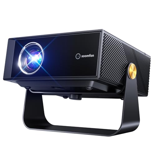 SOOMFON SK3 Smart Projector with WiFi and Bluetooth 1080P Native HDR10 - Portable Outdoor Movie Mini Projector with Stand Auto Focus & Keystone, Zoom for Home/Bedroom Compatible with Netflix - Image 1
