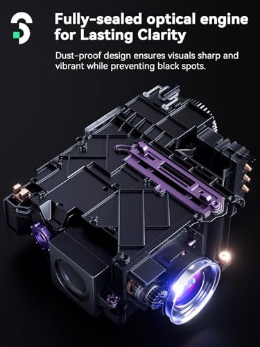 SOOMFON SK3 Smart Projector with WiFi and Bluetooth 1080P Native HDR10 - Portable Outdoor Movie Mini Projector with Stand Auto Focus & Keystone, Zoom for Home/Bedroom Compatible with Netflix - Image 3