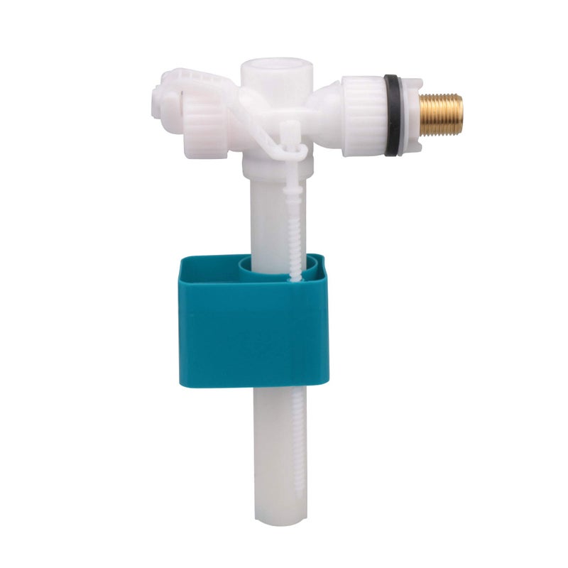 White Silent Side Inlet 12BSP Side Entry Fill Valve Brass Thread for Side Entry Toilet Cisterns