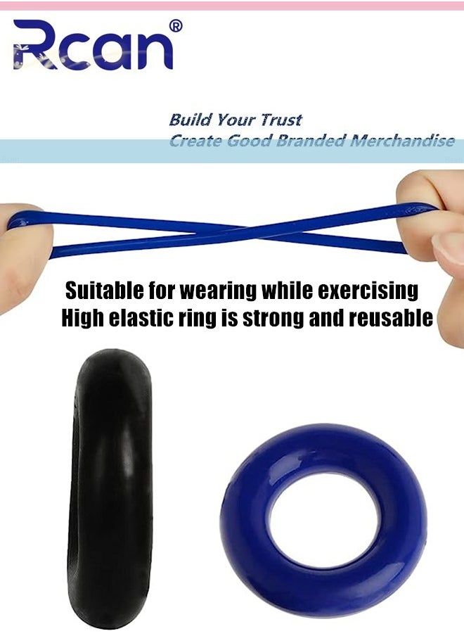 Rcan 3 Piece Set of Silicone Ring Men Sports Ring Elastic Easy Stretch Resistance Tear Resistance Exercise Ring Extended Endurance Waterproof Wear Resistant Soft Suitable for Male Sports Home  - Image 3