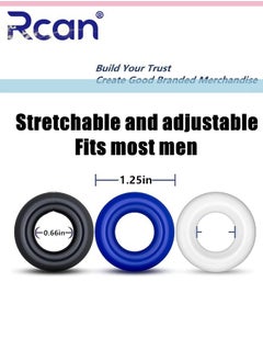 Rcan 3 Piece Set of Silicone Ring Men Sports Ring Elastic Easy Stretch Resistance Tear Resistance Exercise Ring Extended Endurance Waterproof Wear Resistant Soft Suitable for Male Sports Home  - Image 5