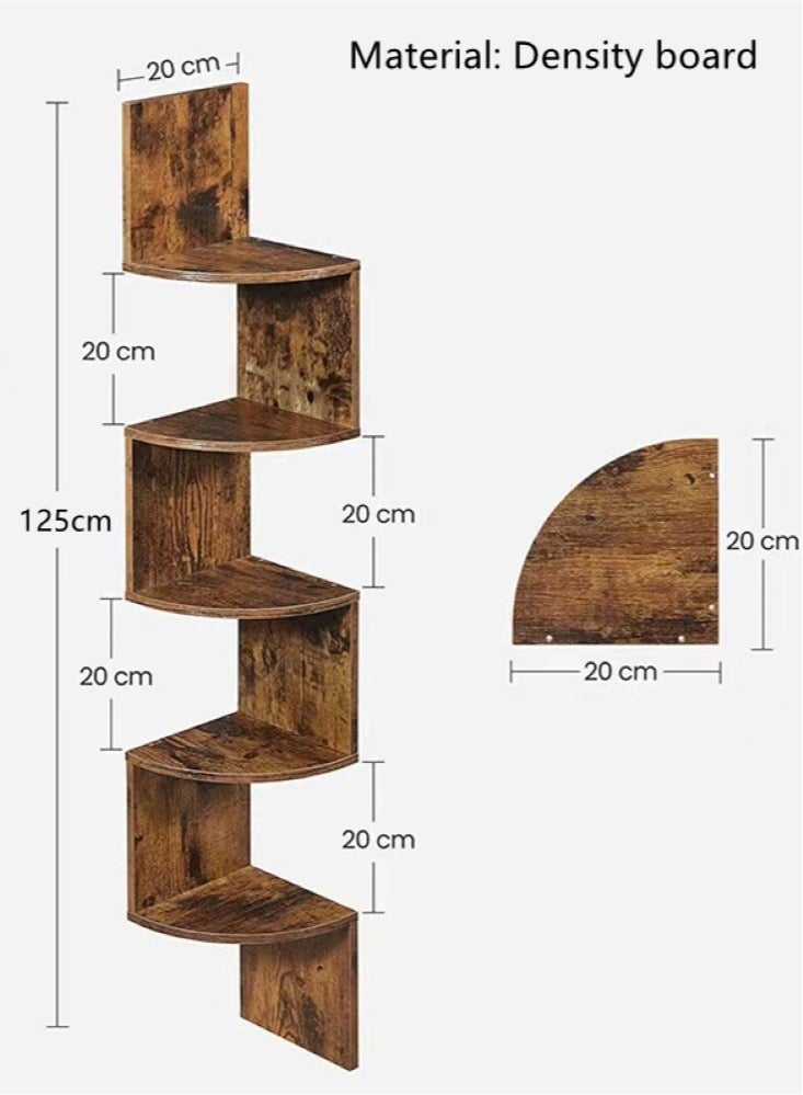 Kutis 1-Piece Multilayer Floating Corner Shelves Wall Mounted Storage Rack For Home Decoration 120x20 Centimeter - Image 4