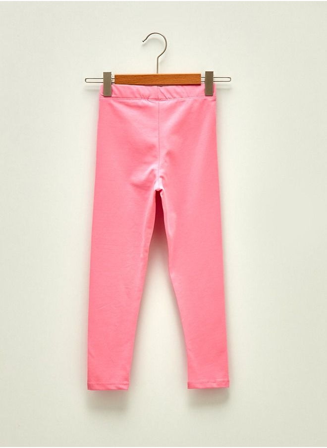 LC WAIKIKI - Girl's Long Leggings With Elastic Waist Printed Cotton - Image 1
