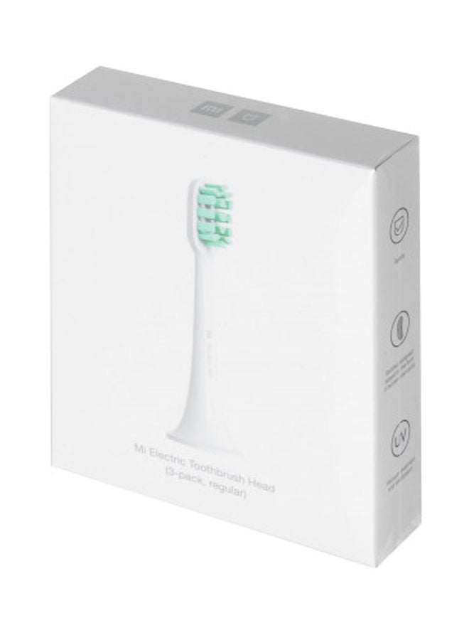 Xiaomi 3 Pack Electric Toothbrush Head White/Green - Image 3