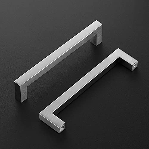Ravinte 25 Pack Brushed Nickel Kitchen Cabinet Handles 614 Inch Cabinet Pulls Square Kitchen Hardware for Cabinet Drawer Pulls Drawer Handles Come with Screwdriver - Image 3