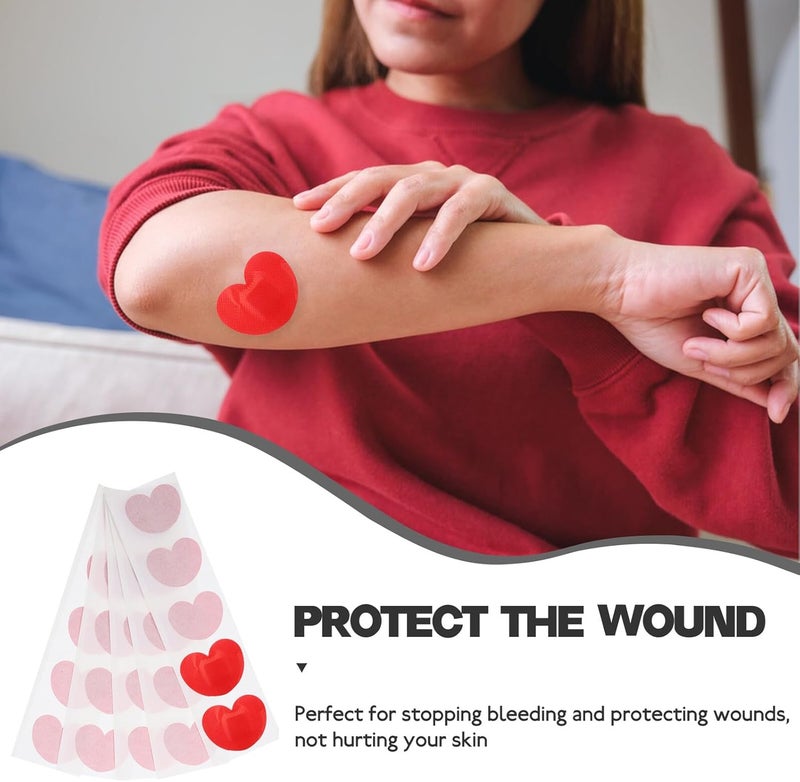 50pcs Heart-Shaped Adhesive Bandages 52x42mm Disposable Self-Adhesive Wound Patches Breathable Portable for First Aid and Wound Care - Image 3