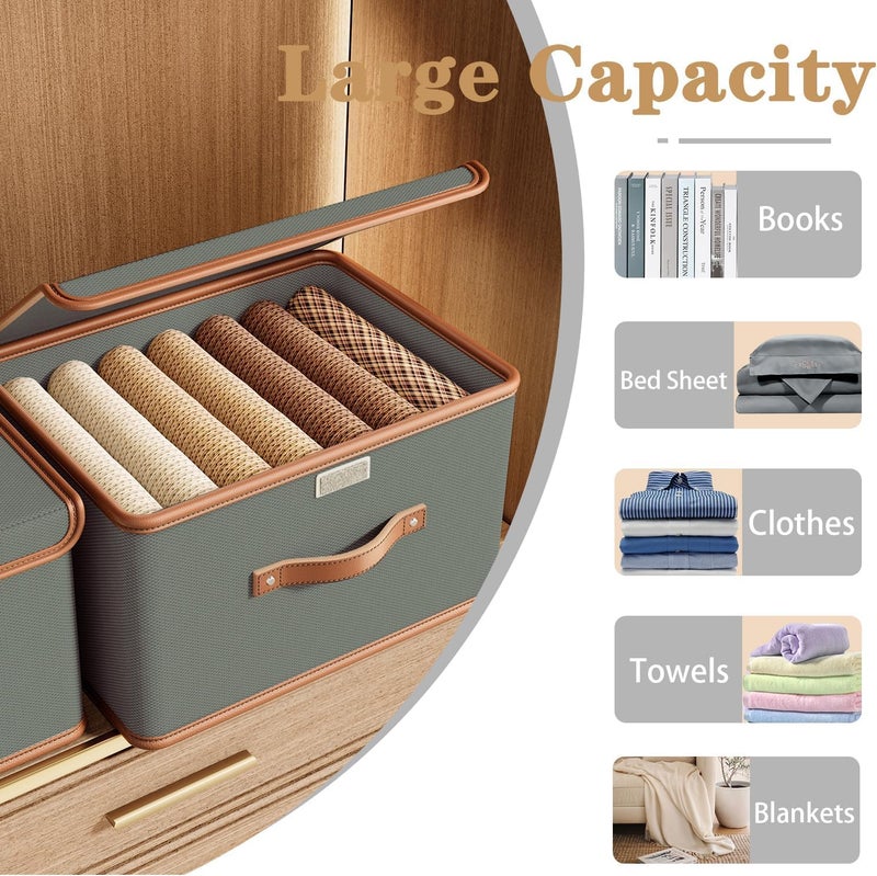 PRAMANTA Underbed Storage Bin Clothes Storage Organizer Foldable with Lid and Handle Room Organizer for Clothes Toys Blanket Books Living Room Bedroom Nursery Closet 2 - Image 5