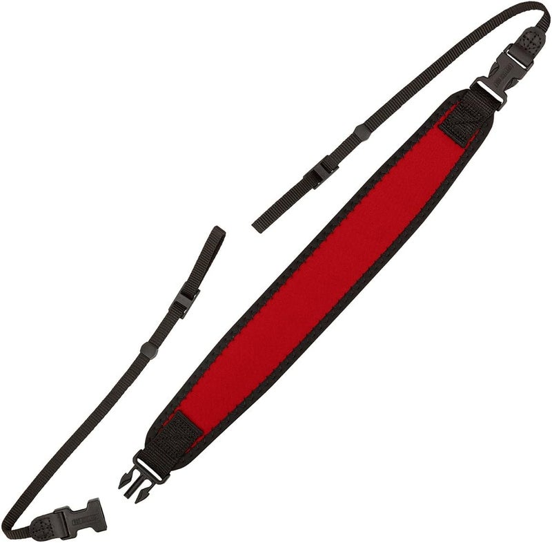 OP/TECH USA Classic Strap (Red) â€“ Neck & Shoulder Strap for Camera and Binocular Use with Adjustable Design for Comfort and All-Day Carry - Made in USA - Image 1