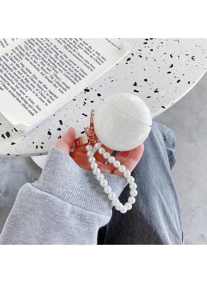 Generic - Applicable For HuaweiFreebuds Pro Earphone Case Creative Shell Pattern Soft Case 3/4/6i Wireless Bluetooth Pendant-Color:Shell Pattern + Bracelet-white-Model:For HuaweiFreebuds 3 (protective Case) - Image 1