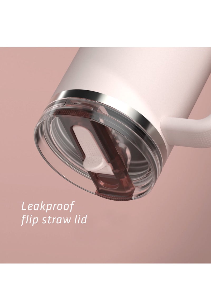 Stanley Quencher ProTour Flip Straw Tumbler with Leakproof Lid 40 oz | Built-In Straw & Handle | Cupholder Compatible for Travel | Insulated Stainless Steel Cup | BPA-Free - Image 4