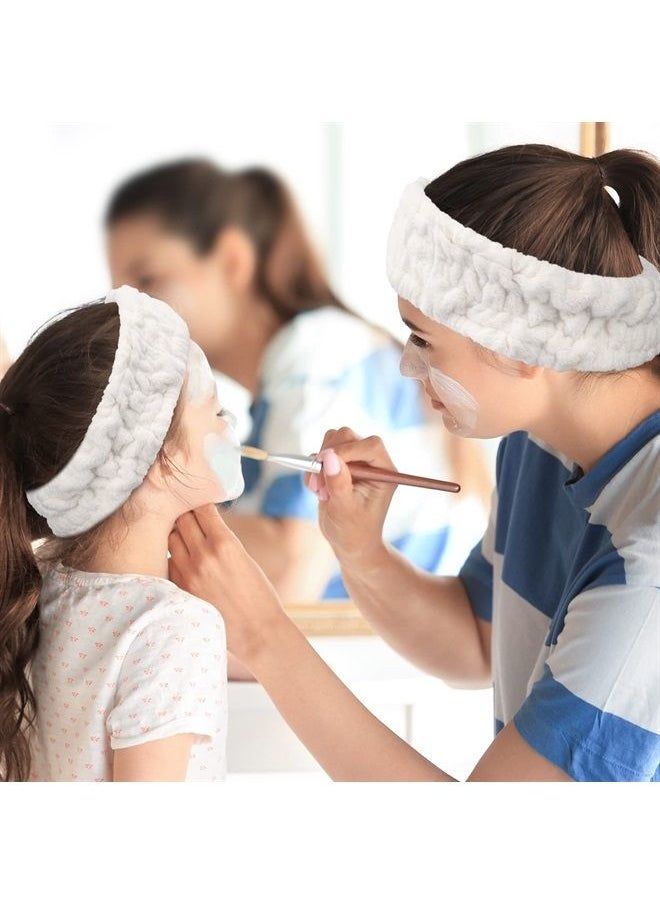 Chuangdi - 3 Pieces Spa Facial Headband for Makeup and Washing Face Women Spa Yoga Sports Shower Facial Head Band Elastic Head Wrap for Girls and Women (White) - Image 1