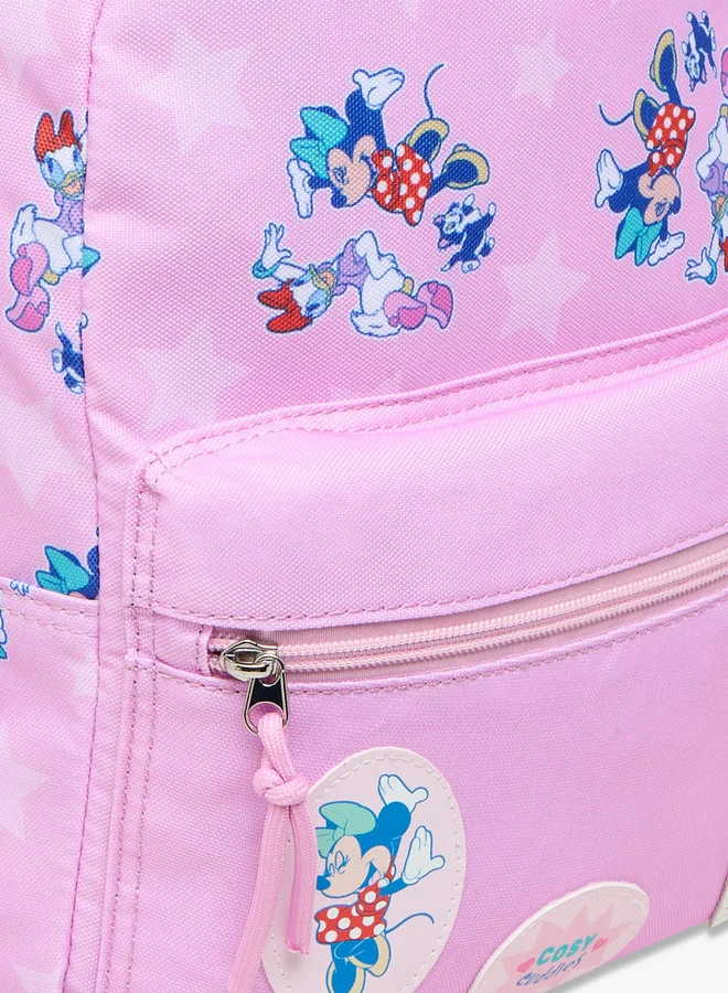 Disney Girls Minnie Mouse Print School Backpack with Adjustable Shoulder Straps - 33x24x10 cm