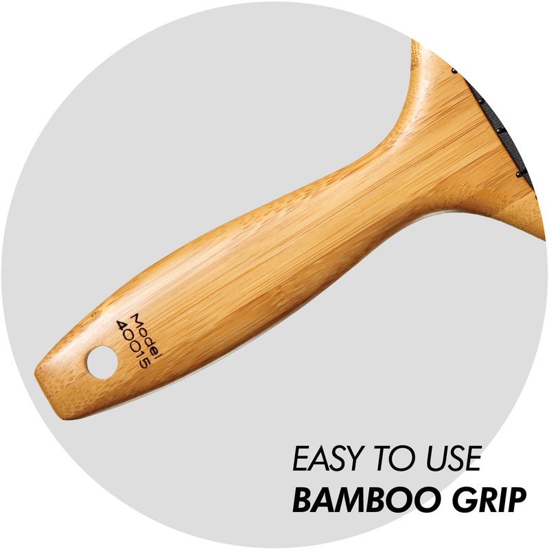 Sam Villa Signature Series Bamboo Brush Wooden Paddle Brush For Hair Styling - Image 5
