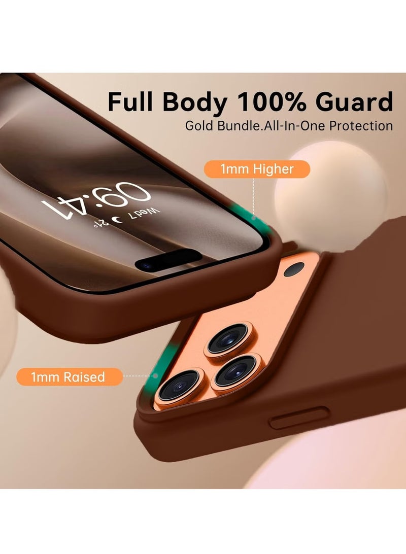 جراب iPhone 17 Pro Max من السيليكون السائل الناعم الملمس، جراب iPhone 17 Pro Max لحماية الجسم بالكامل، مضاد للخدش، مقاوم للصدمات، لهاتف iPhone 17 Pro Max مقاس 6.9 بوصة - Image 5