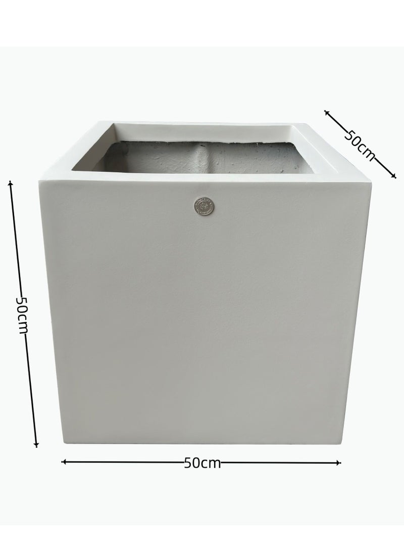 The Green Forest - Fiberglass Planter Durable and Lightweight with Drainage Hole - Image 1