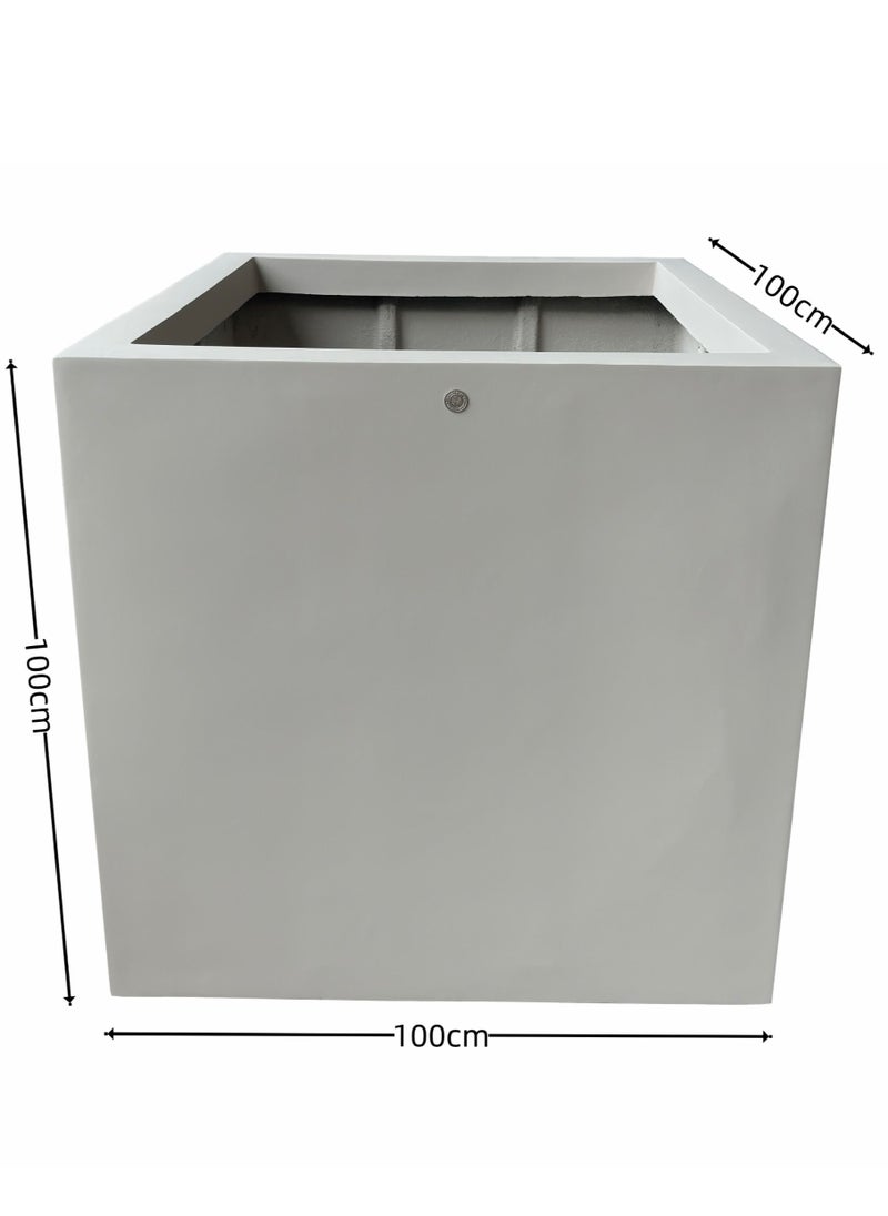 The Green Forest - Fiberglass Planter Durable and Lightweight with Drainage Hole - Image 1