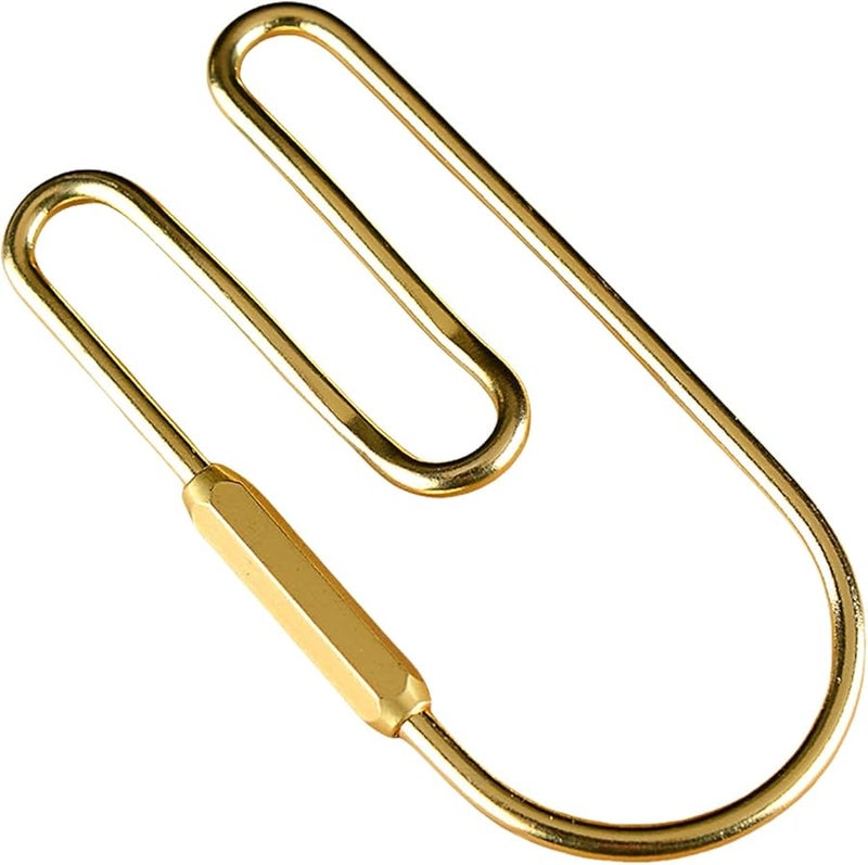 Heavy Duty Brass Key Ring Organizer With Belt Clip Openable Hook For Key Management - Image 1