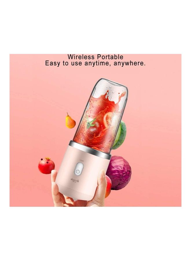 Deerma Portable and Lightweight Multi-Functional Wireless Electric Juicer Blender Cup with Leak-proof Seal 140 W NU05 Pink - Image 3
