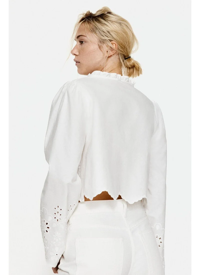 H&M Broderie anglaise cotton blouse