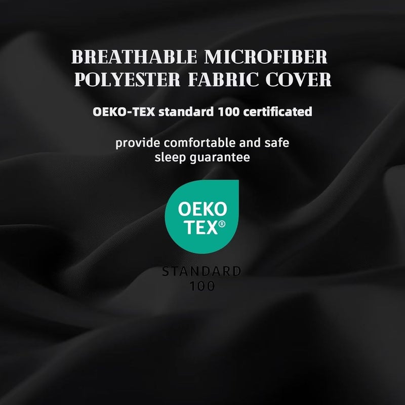 DOWNCOOL Comforters Queen Size, Duvet Insert,Black All Season Duvet, Lightweight Quilt, Down Alternative Hotel Comforter with Corner Tabs (Black, Queen 88x92 Inches) - Image 2