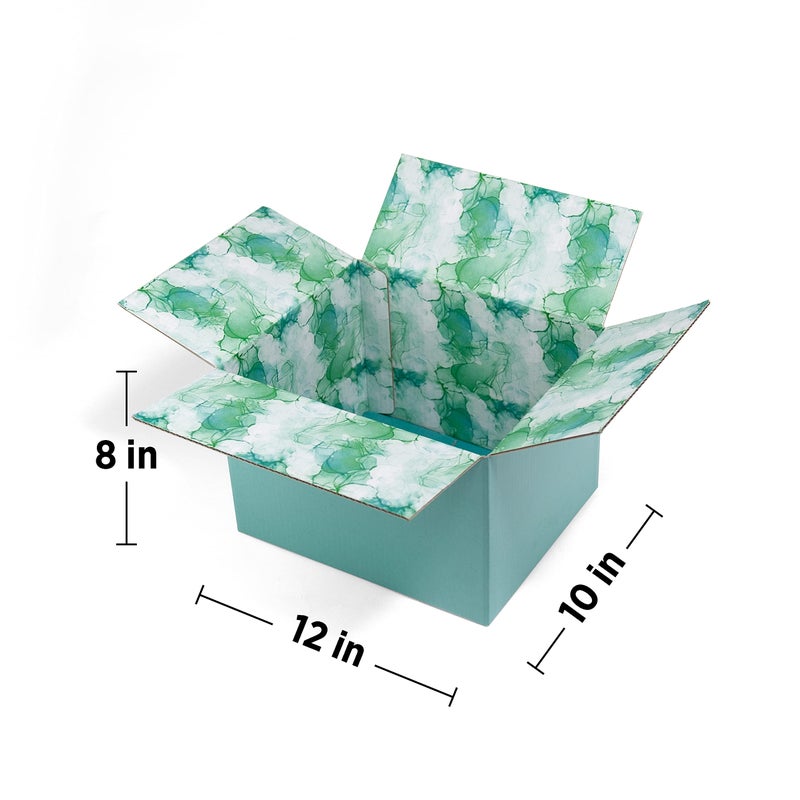 Great Papers! GiftIn Corrugated Shipping Box, Watercolor Design, Care Package, for Gifts, Small Business, Weddings, and Classroom, 2 Pack (2022027) - Image 2