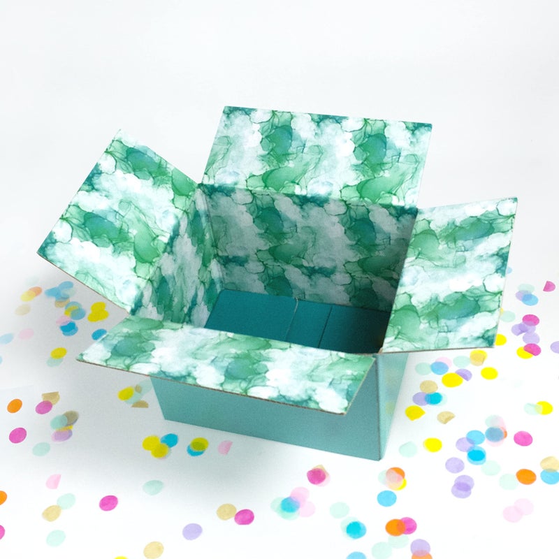 Great Papers! GiftIn Corrugated Shipping Box, Watercolor Design, Care Package, for Gifts, Small Business, Weddings, and Classroom, 2 Pack (2022027) - Image 3