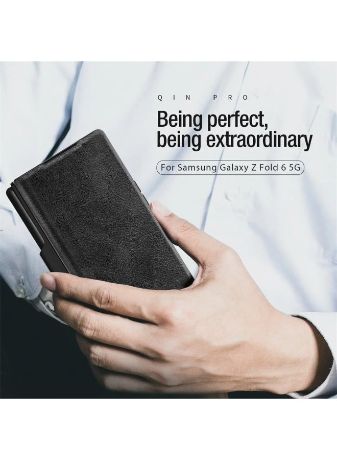 general Case Compatible with Samsung Galaxy Z Fold 6 5G 2024, PU Leather Case with Slide Camera Cover, Lens Privacy Protection with Pen Slot for Samsung Galaxy Z Fold6 - Image 2