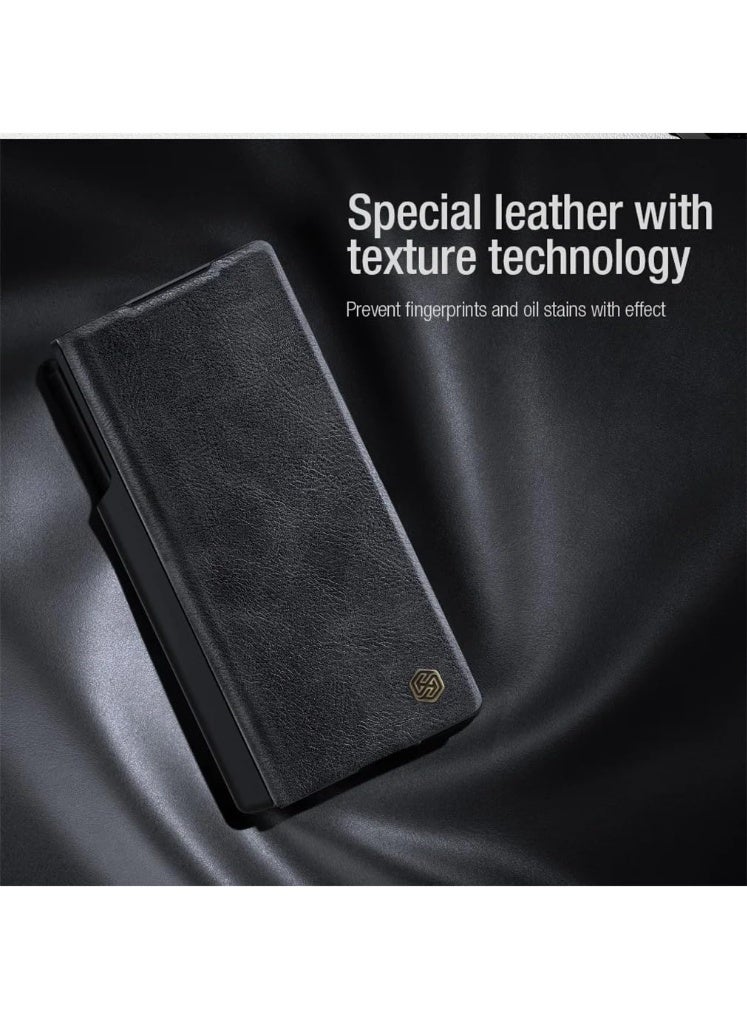 general Case Compatible with Samsung Galaxy Z Fold 6 5G 2024, PU Leather Case with Slide Camera Cover, Lens Privacy Protection with Pen Slot for Samsung Galaxy Z Fold6 - Image 5