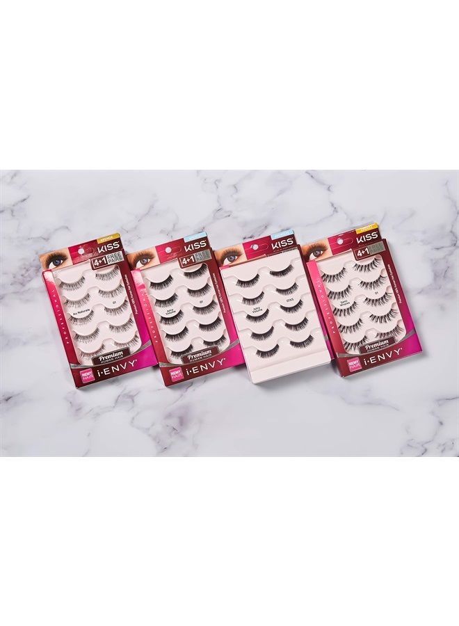 KISS I-ENVY by KISS Beyond Naturale 01 Lashes Demi Wispies 5 Pair 1 Pack Natural Wispy Style KPEM33  - Image 5