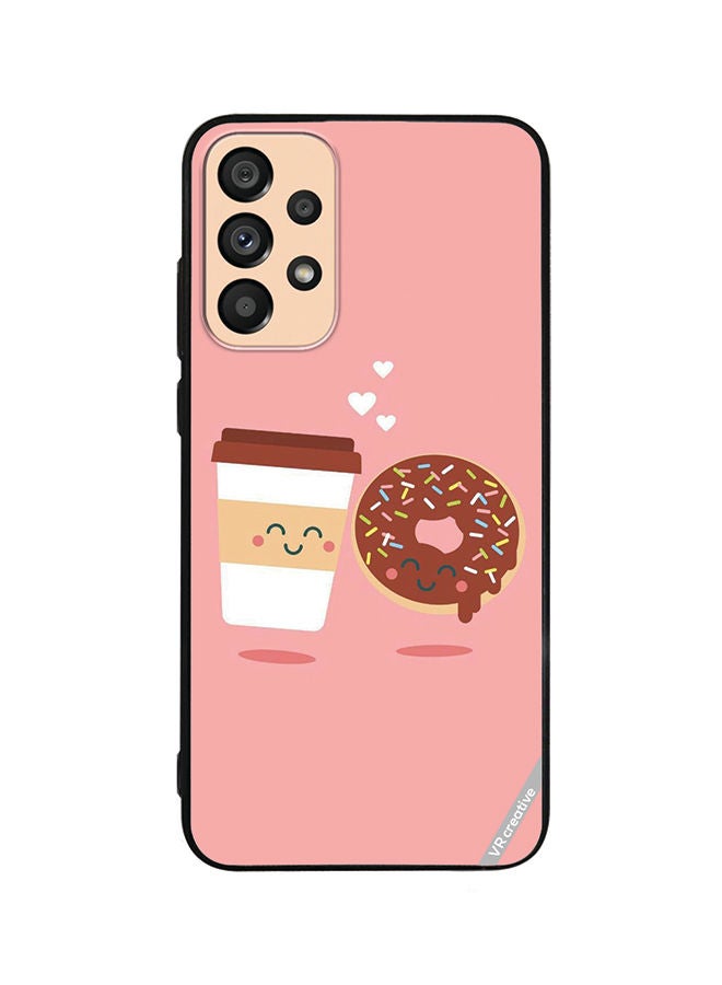 VR CREATIVE Protective Case Cover For Samsung Galaxy A72 Donut And Coffee Design Multicolour - Image 1