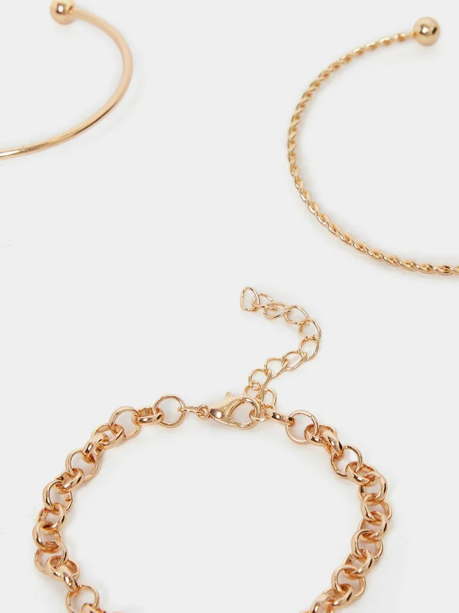 Styli Styli Set of 6 - Cuff and Link Chain Bracelets