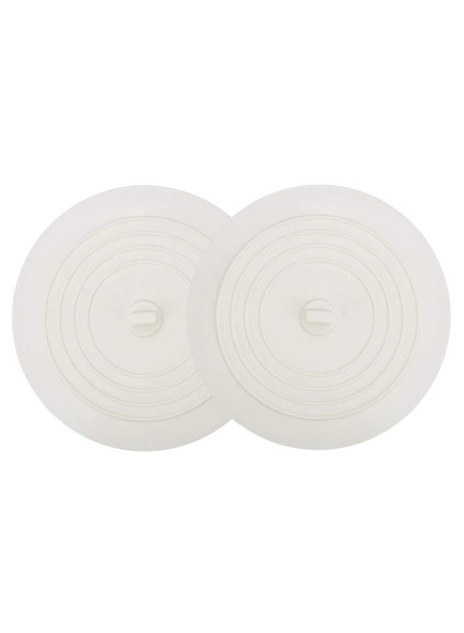 V-TOP V Top Tub Stopper 2 Pack 6 Inches Large Silicone Drain Plug Hair Stopper Flat Suction Cover For Kitchen Bathroom And Laundry - Image 1