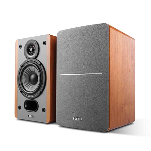 Edifier P12 Passive Bookshelf Speaker 2Way Speakers with Builtin WallMount Bracket Wood Color Pair Needs Amplifier or Receiver to Operate - Image 1