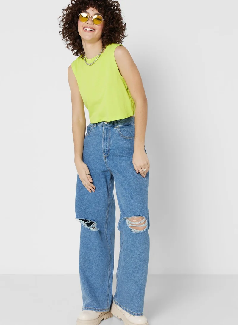 JJXX High Waist Ripped Jeans
