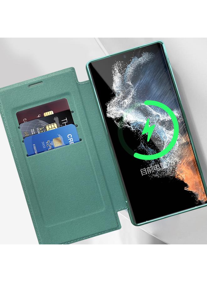 S-TOP Case For Samsung Galaxy S23 Ultra 5G MagSafe Magnetic RFID Anti-theft Leather Phone Case - Image 5