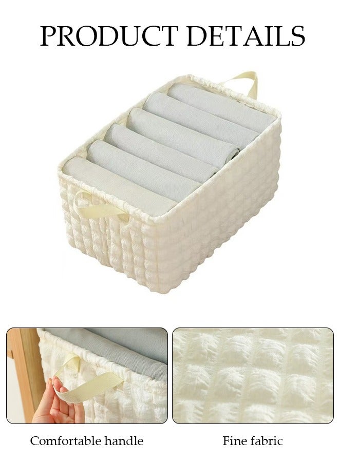 DUNISO 3 Pcs Wardrobe Clothes Organizer，Foldable Clothes Storage Box ，Drawer Organizer With Handles，Moisture and Mold Prevention，Sturdy and Durable，for Organizing Clothing Jeans Toys Book Shelves Closet Wardrobe，36*25*20cm  - Image 3