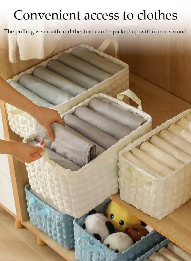 DUNISO 3 Pcs Wardrobe Clothes Organizer，Foldable Clothes Storage Box ，Drawer Organizer With Handles，Moisture and Mold Prevention，Sturdy and Durable，for Organizing Clothing Jeans Toys Book Shelves Closet Wardrobe，36*25*20cm  - Image 5