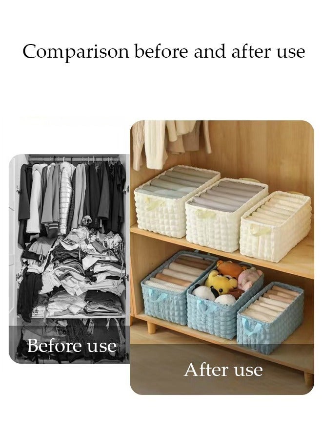 DUNISO 3 Pcs Wardrobe Clothes Organizer，Foldable Clothes Storage Box ，Drawer Organizer With Handles，Moisture and Mold Prevention，Sturdy and Durable，for Organizing Clothing Jeans Toys Book Shelves Closet Wardrobe，36*25*20cm  - Image 4