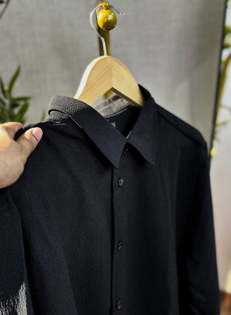 Full Sleeve Men's Textured Shirt