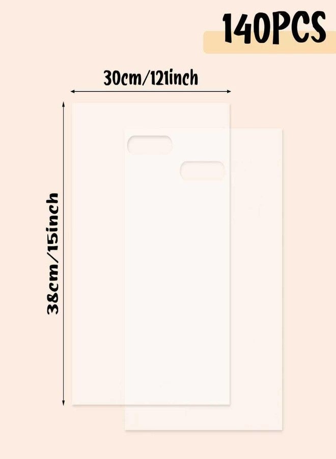 KEEPARTY 140PCS Clear Plastic Bags With Handles 12"x15" Perfect for Retail and Merchandise Clear Gift Bag for Boutiques and Small Businesses Gift and Trade Show Thank You Bags - Image 2