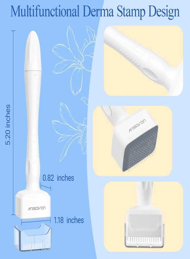 ANSIOVON Derma Stamp - ANSIOVON Microneedling Stamp for Hair Face Scalp Beard - Microneedle Dermastamp at Home - Micro Needling Stamp for Women and Men - Image 3