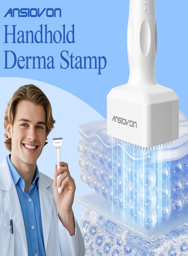 ANSIOVON Derma Stamp - ANSIOVON Microneedling Stamp for Hair Face Scalp Beard - Microneedle Dermastamp at Home - Micro Needling Stamp for Women and Men - Image 2