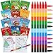 Jectivs 24 Pcs Christmas Coloring Books with 24 Pcs Crayons Bulk for Party FavorXmas Mini Booklets with Stackable Crayons for Christmas Holiday Classroom Reward Goodie Bag Stuffer Supplies - Image 3