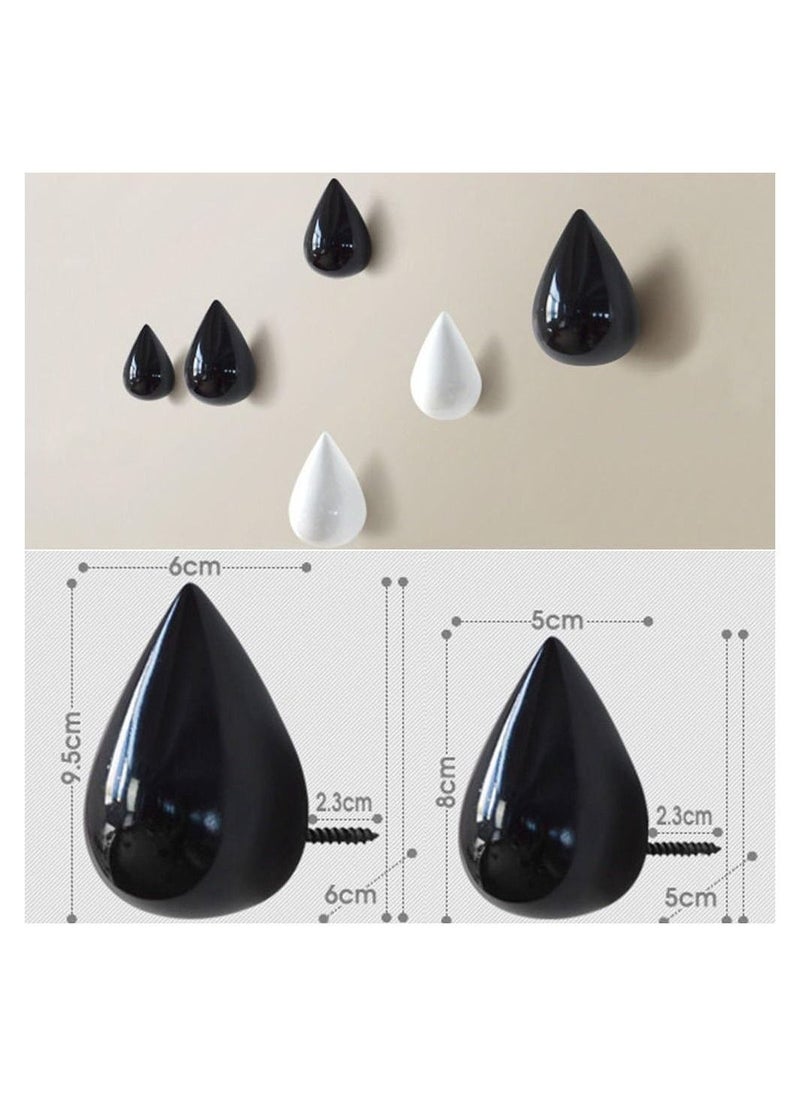 2 PCS Waterdrop Hooks Multipurpose Wall Hook Wall Door Coat Hat Hangers Hooks - Image 2