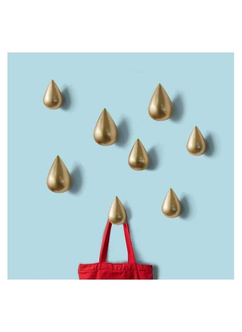 2 PCS Waterdrop Hooks Multipurpose Wall Hook Wall Door Coat Hat Hangers Hooks - Image 5