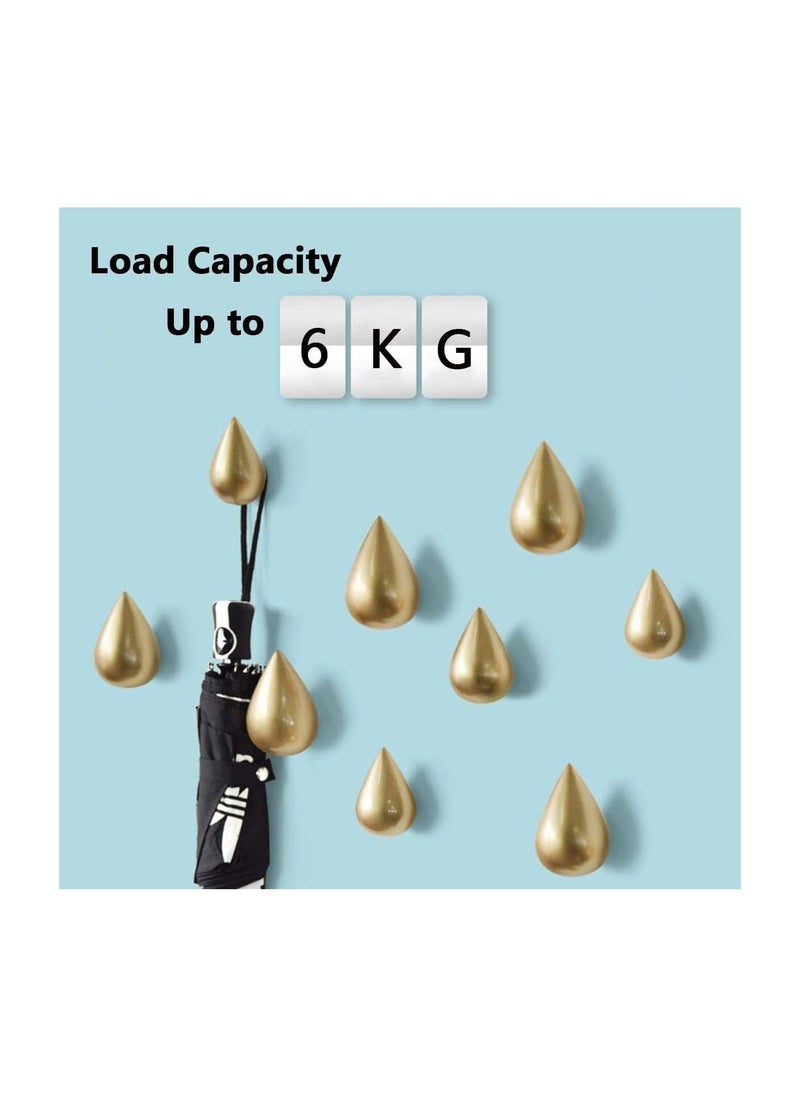2 PCS Waterdrop Hooks Multipurpose Wall Hook Wall Door Coat Hat Hangers Hooks - Image 4